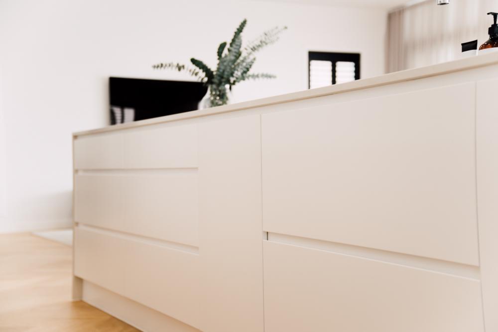 Scandinavian Inspired Home Greystone Cabinets